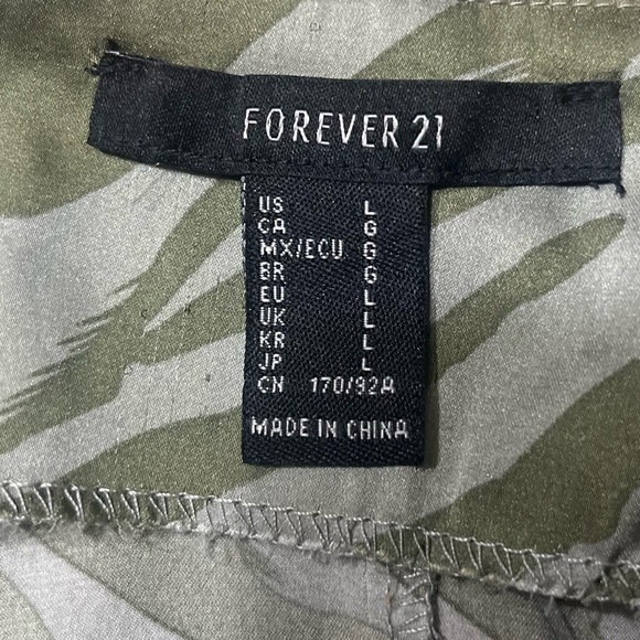 Forever 21 sage green zebra print dress - Picture 3 of 3